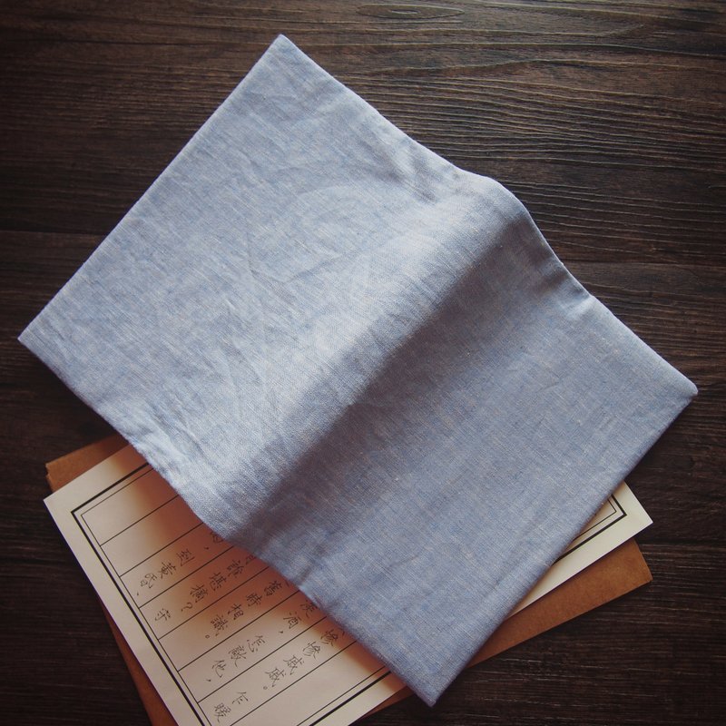 湛藍 素面布書衣 / 布書套可調節  (32開 A5) - 筆記本/手帳 - 棉．麻 藍色