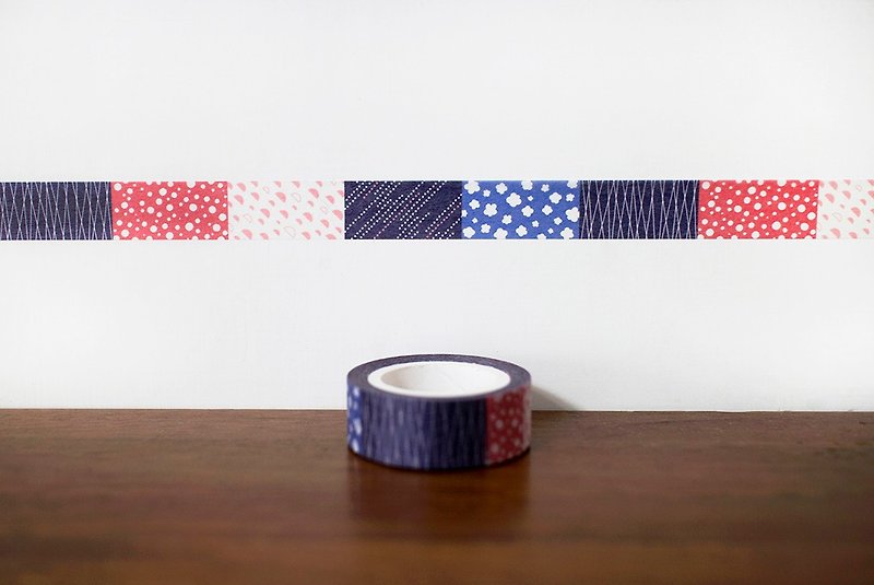 Maotu-paper tape (the coolness of berry soda) - Washi Tape - Paper Blue