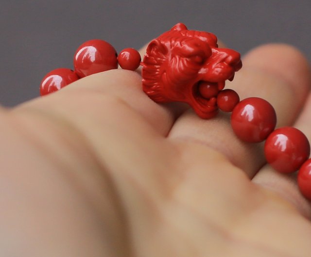 春秋オリジナルデザイン | 8mm高含有帝王砂 | 虎爺ブレスレット