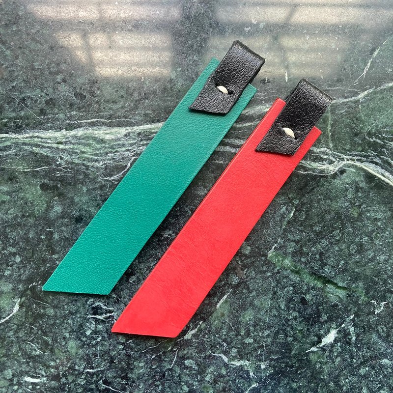 Custom Made Colour Blocking Leather Corner Bookmark 2 Pack - Bookmarks - Genuine Leather Multicolor