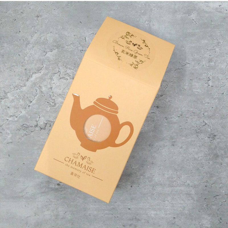 玄米綠茶 | 立體三角原葉茶包 | 台灣茶 - 茶葉/茶包/水果茶 - 紙 橘色
