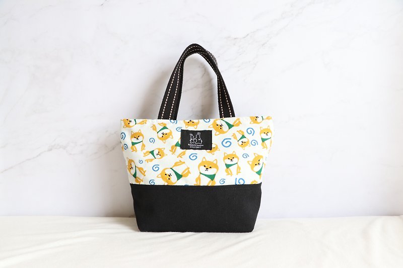 Cute dog light handbag - Handbags & Totes - Cotton & Hemp Yellow