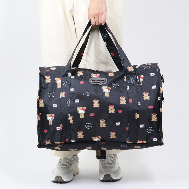 murmur 完美折疊旅袋 | hello kitty (小熊) | 收納行李袋 - 行李箱/旅行袋 - 聚酯纖維 黑色