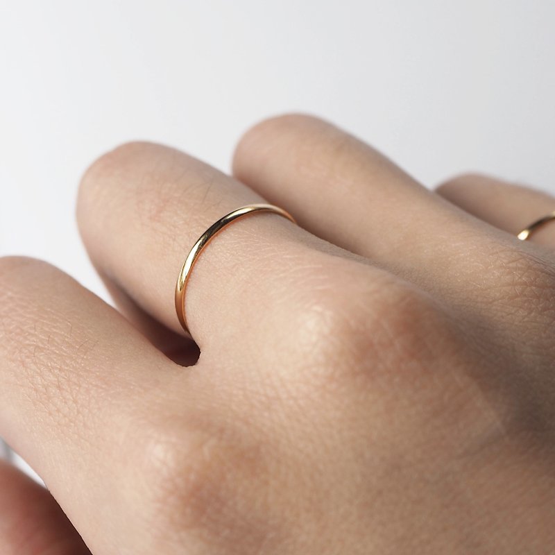 SILK THREAD RING classic gold thread ring 1+1 optional discount - แหวนทั่วไป - โลหะ สีทอง