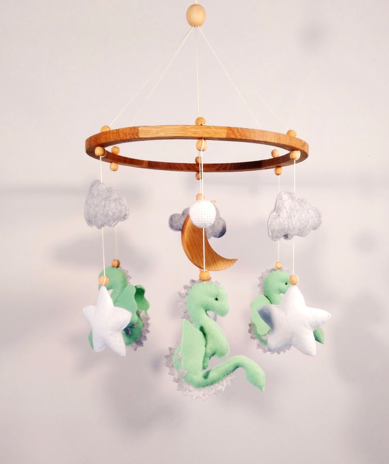 Dragon baby mobile, Felt dragon mobile, Dragon mobile for baby crib