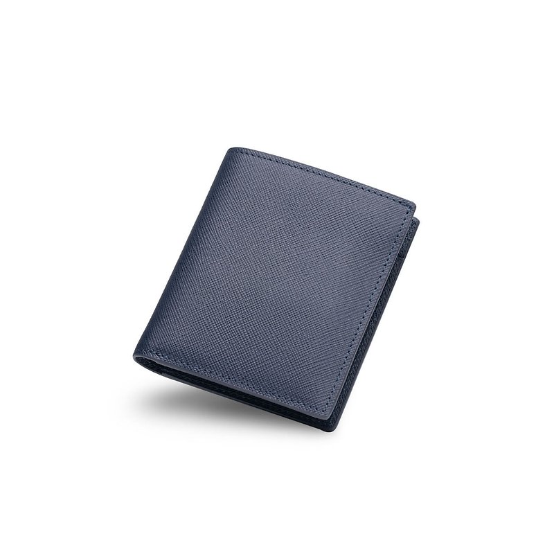 Maverick & Co. - Cosmopolitan Pocket Leather Wallet (Navy) - กระเป๋าสตางค์ - หนังแท้ สีน้ำเงิน