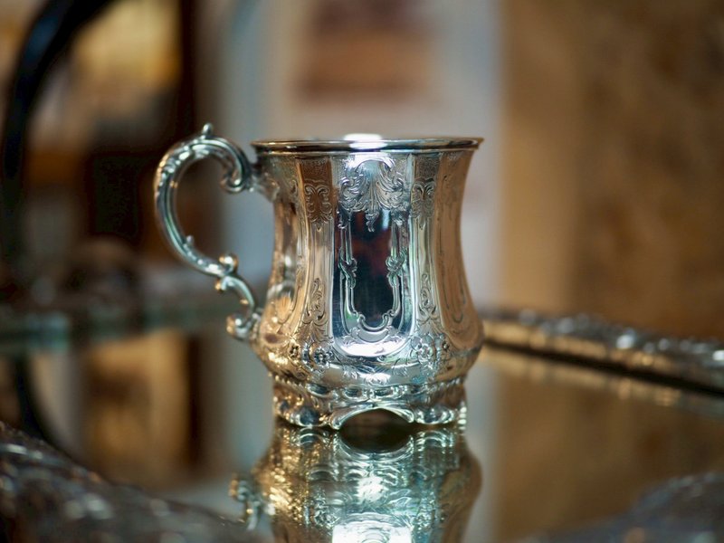 維多利亞時期~倫敦純銀馬克杯1862年 - 擺飾/家飾品 - 純銀 銀色