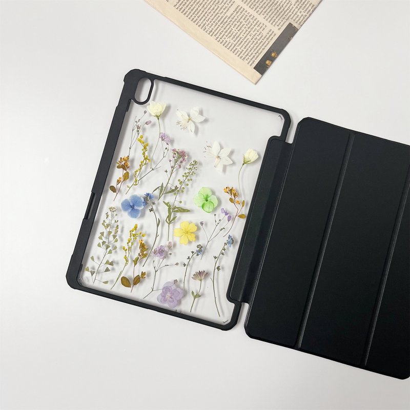 五彩斑斕手工押花iPad殼 iPad Air 11寸 13寸 iPad Pro 11寸 13寸 - 平板/電腦保護殼/保護貼 - 植物．花 