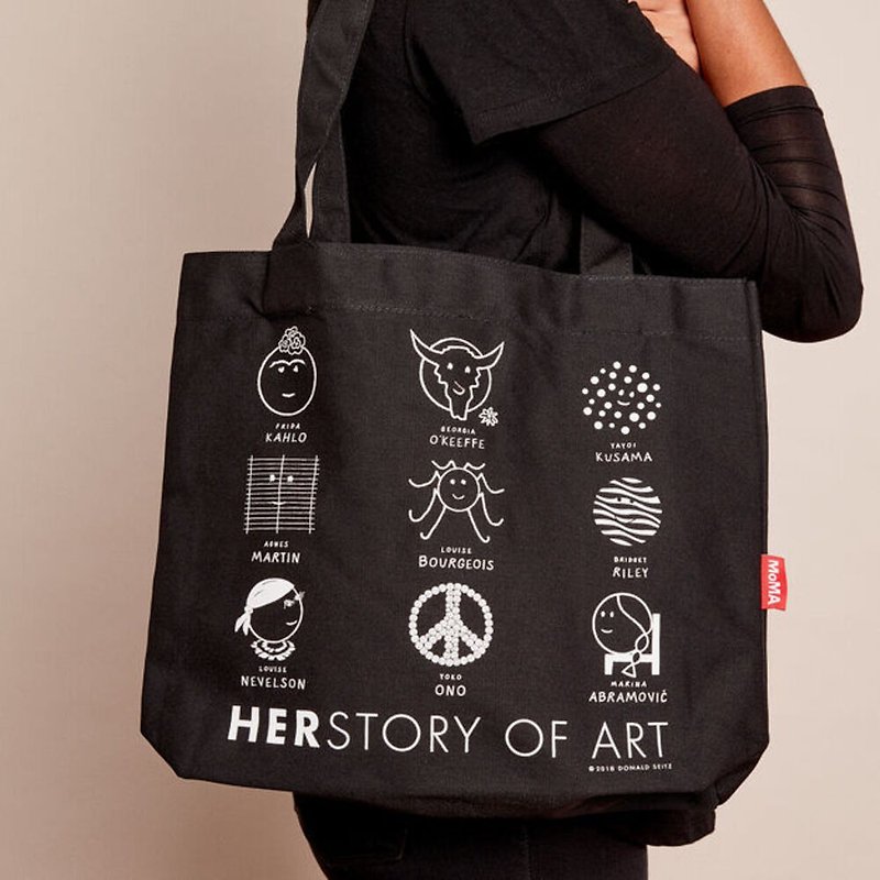 Cotton & Hemp Handbags & Totes Multicolor - MoMA Tote Herstory of Art Eco Bag Shopping Bag Tote Bag Canvas Shoulder Bag