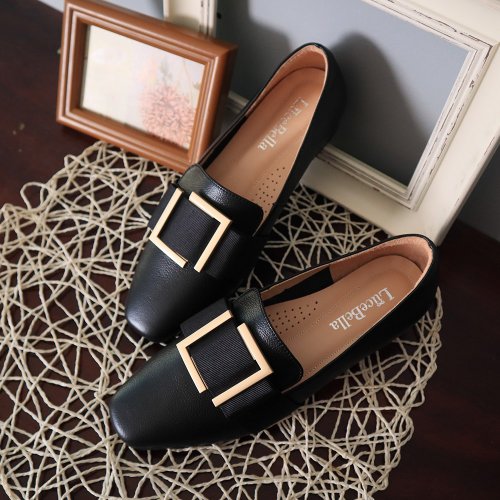 【Afternoon tea】soft loafer shoes - Black