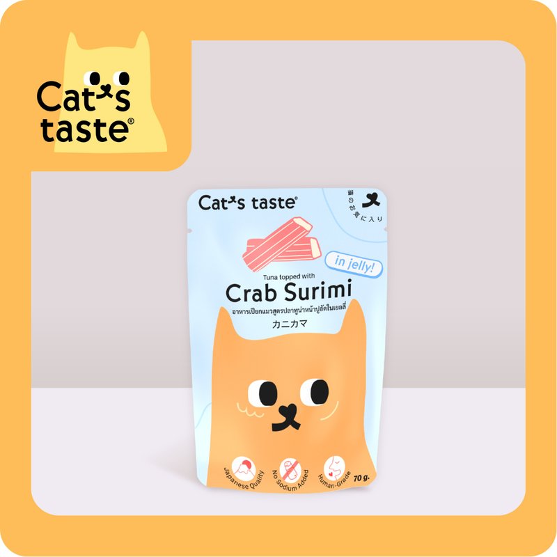 Cat's Taste Tuna Crab Sticks Jelly Wet Cat Food - Dry/Canned/Fresh Food - Fresh Ingredients 