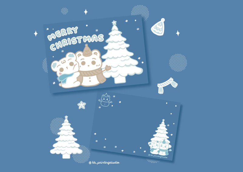 聖誕雙面明信片 - 卡片/明信片 - 紙 