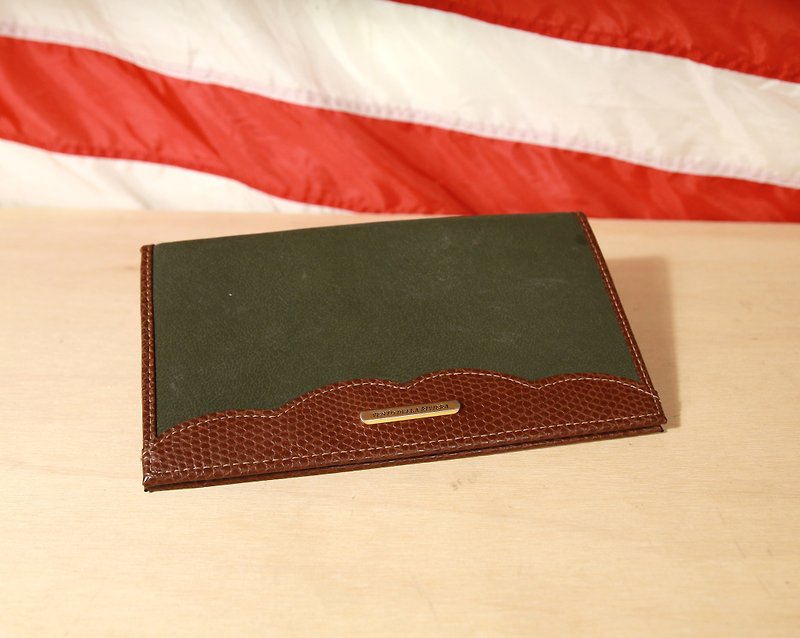 Back to Green :: Stitching long walled vintage wallet (WT-57) - กระเป๋าสตางค์ - หนังแท้ 