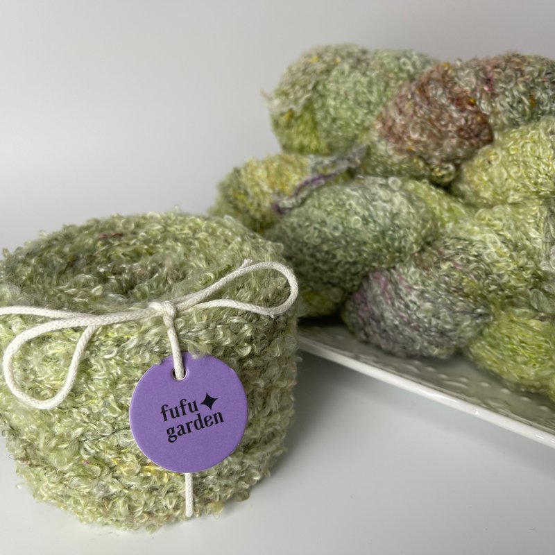 fufugarden手染線泰迪花園系列-Moss Teddy-羊駝羊毛圈圈 - 編織/刺繡/羊毛氈/縫紉 - 羊毛 