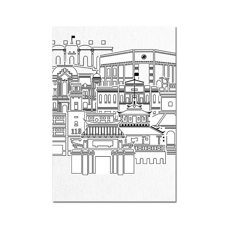 | Tainan Architecture Series | Postcards/A total of 2 styles - Cards & Postcards - Paper Multicolor
