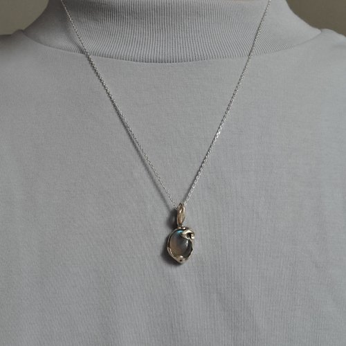 ラブラドライトネックレス 4 |ミネラルネックレス 925シルバー