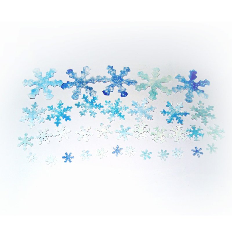 Drawing declared dye - sticker pack - Snow - สติกเกอร์ - กระดาษ สีน้ำเงิน