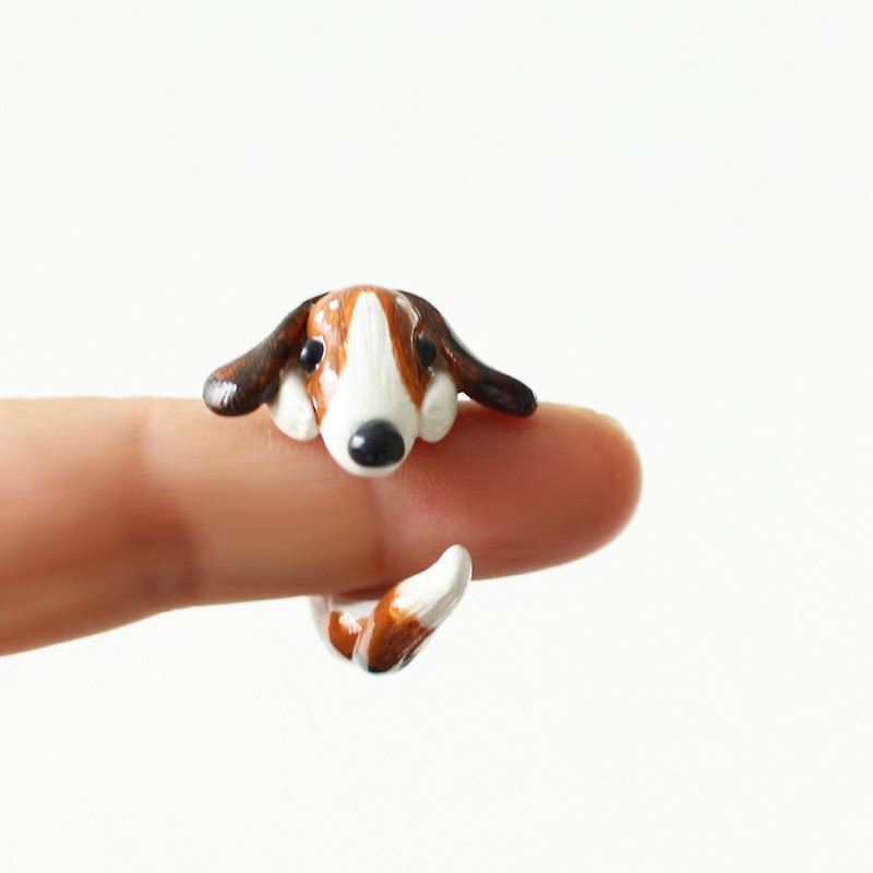 Terrier handmade Dog ring • one kind of love - General Rings - Pottery Brown