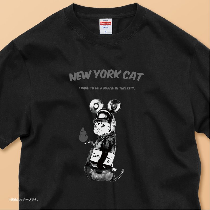 NY CAT / 安心のクオリティ/定番コットンTシャツ - 女 T 恤 - 棉．麻 白色