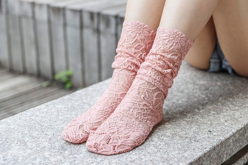 Unni Words of Happiness Lace socks Fishnet Socks Invisible Socks Socks Lace Sock - Socks - Nylon Black