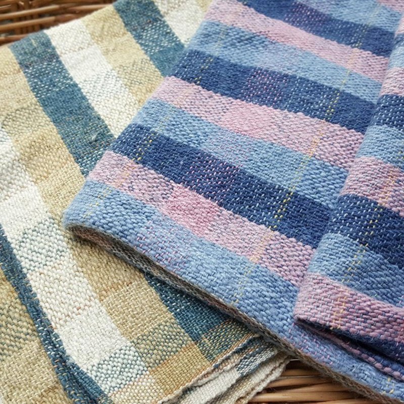 Natural Dyed Checker Cotton Napkin, Blue - 桌布/桌巾/餐墊 - 棉．麻 藍色