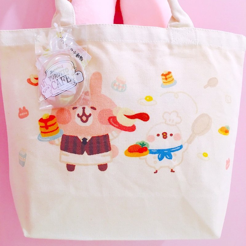 【Kanahei's Little Animals】Canvas Bag (Coffee Shop) - Messenger Bags & Sling Bags - Polyester 