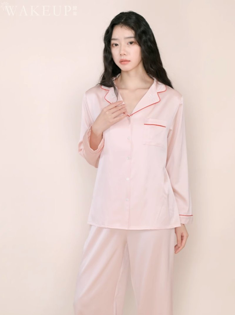 French retro 22 momme silk home wear pajamas set - Loungewear & Sleepwear - Silk 