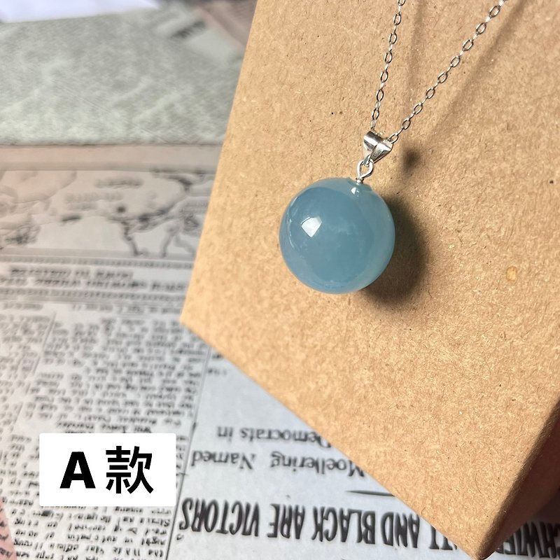 [Way West Crystal] Aquamarine Crystal Necklace - Necklaces - Gemstone Blue