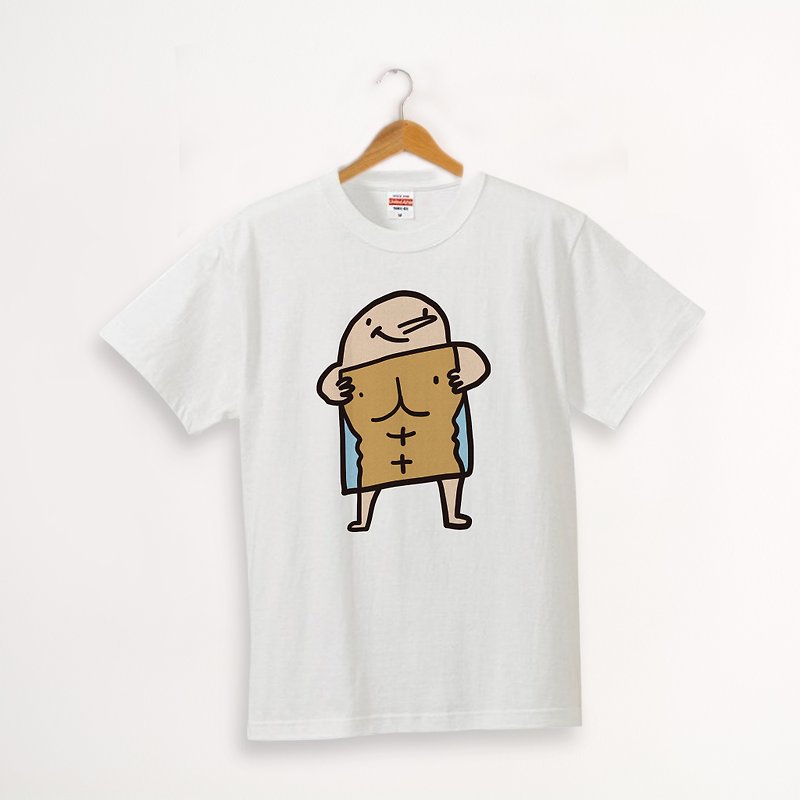 【棉製上衣】肌肉男 /T-shirt /麥考艾裘MKAC - 中性衛衣/T 恤 - 棉．麻 白色
