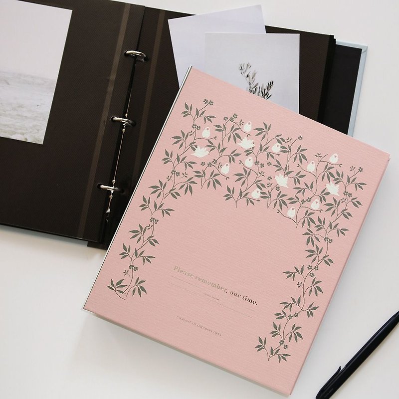 Dailylike three-hole loose-leaf self-adhesive phase V3-04 Bai Que grass door, E2D00823 - Photo Albums & Books - Paper Pink