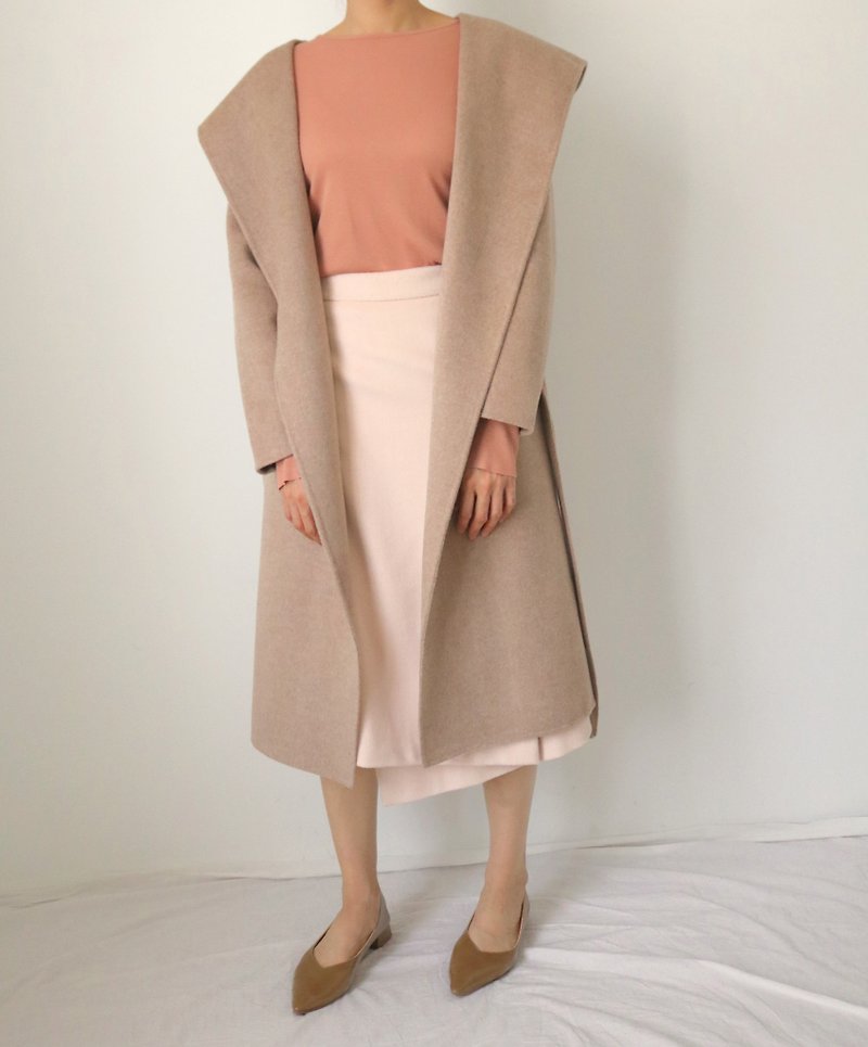 Claridges Coat-Reversible cashmere wool hand-sewn coat multicolor - Women's Casual & Functional Jackets - Wool 