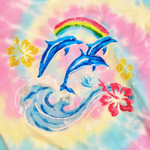 Rainbow Dolphin T-Shirt - Shop daddy-academy Women's T-Shirts - Pinkoi