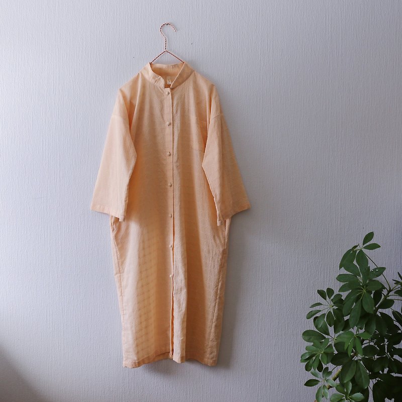 Cotton Jacquard Apricot Dot Chinese Dress
