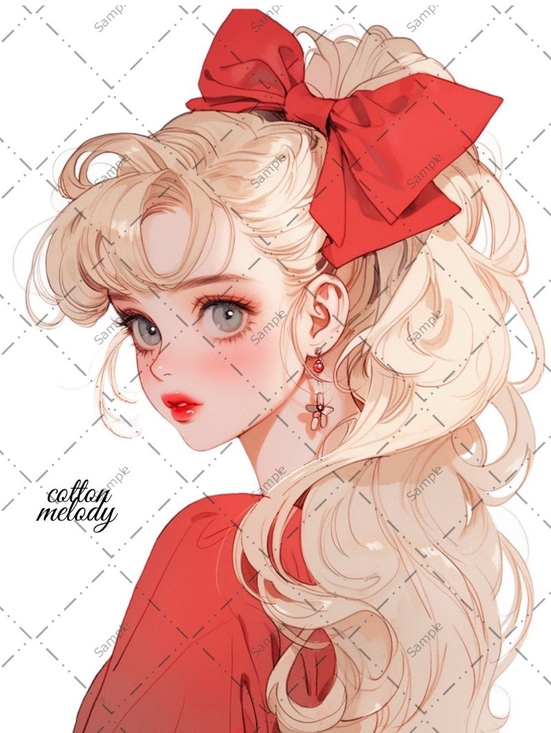 original sticker no.1134 人物ステッカー オリジナルステッカー 人物ステッカー 女の子ステッカー オリジナル人物ステッカー - 貼紙 - 紙 