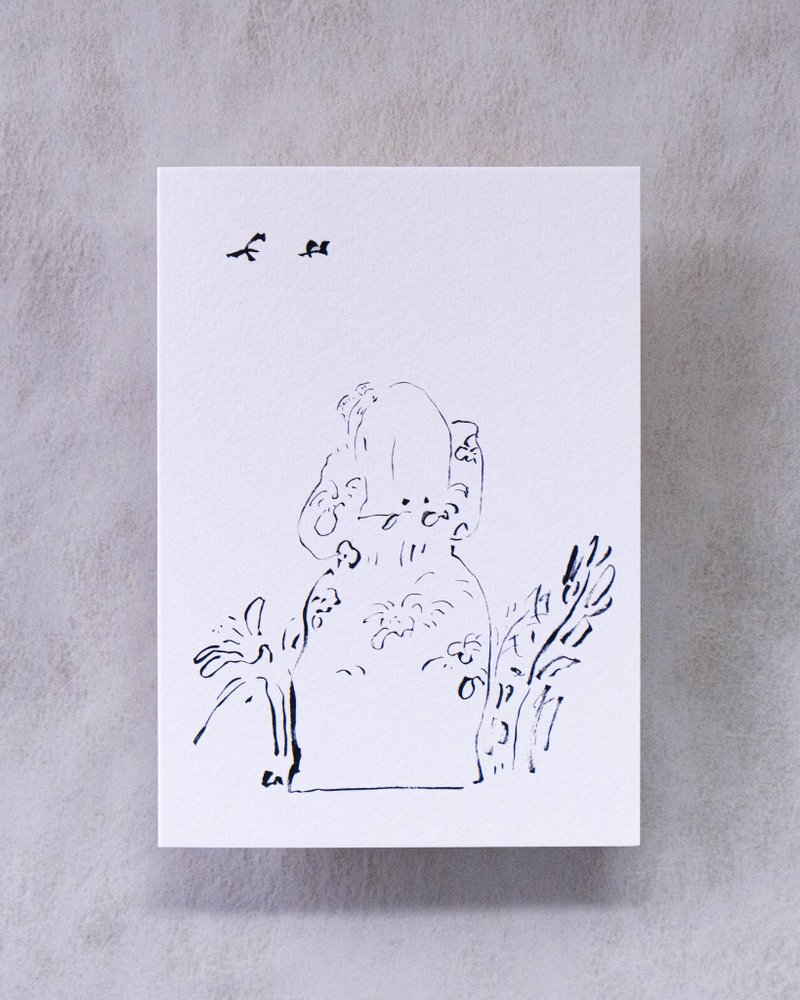 觀鳥 (純插畫) 心意卡 - 卡片/明信片 - 紙 