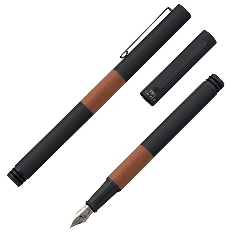 [IWI]Essential Basic Series Pen - Brown Imitation Wood Pattern IWI-9S709FP-B7B - ปากกาหมึกซึม - โลหะ 