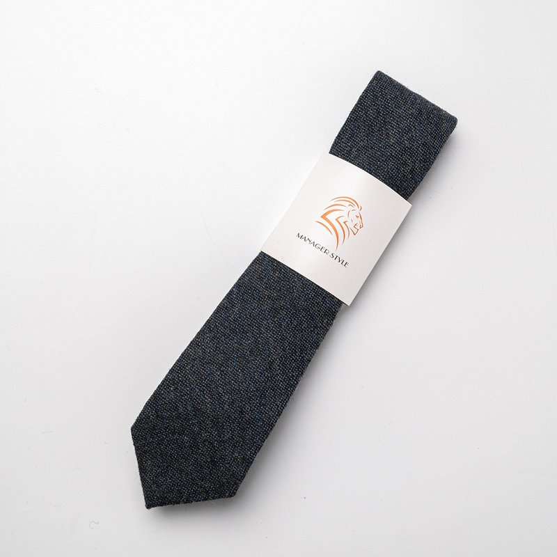 W1121-16 - 領帶/呔夾 - 羊毛 藍色