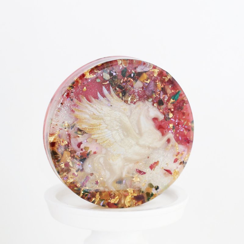 10cm奧根能量盤~魔幻馬 (紅) - 擺飾/家飾品 - 水晶 紅色