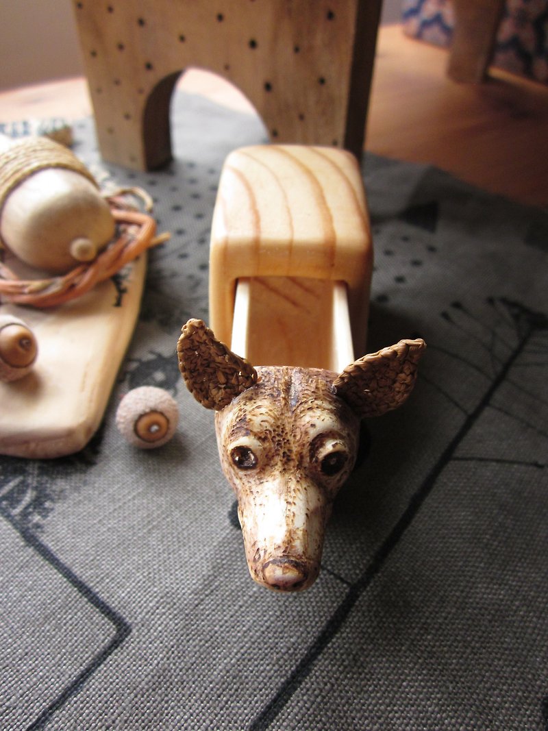 可愛的微型家具與兩個自定義的寵物肖像 - 其他 - 木頭 咖啡色