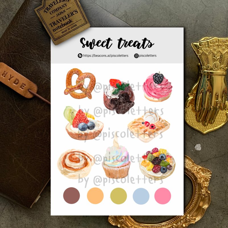 Sweet Treats Sticker Sheet - 貼紙 - 紙 