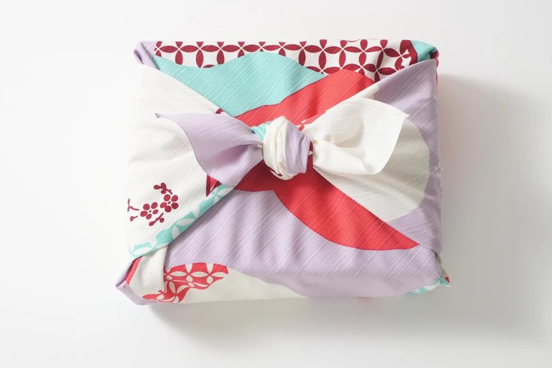 【預購】京都mashu手工製風呂敷 – 梅道長 / 二巾 日本製 純棉 - 絲巾 - 棉．麻 粉紅色