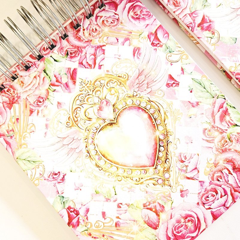 Biyacraft Collage book 'Heart Rose' - สมุดบันทึก/สมุดปฏิทิน - กระดาษ สีม่วง