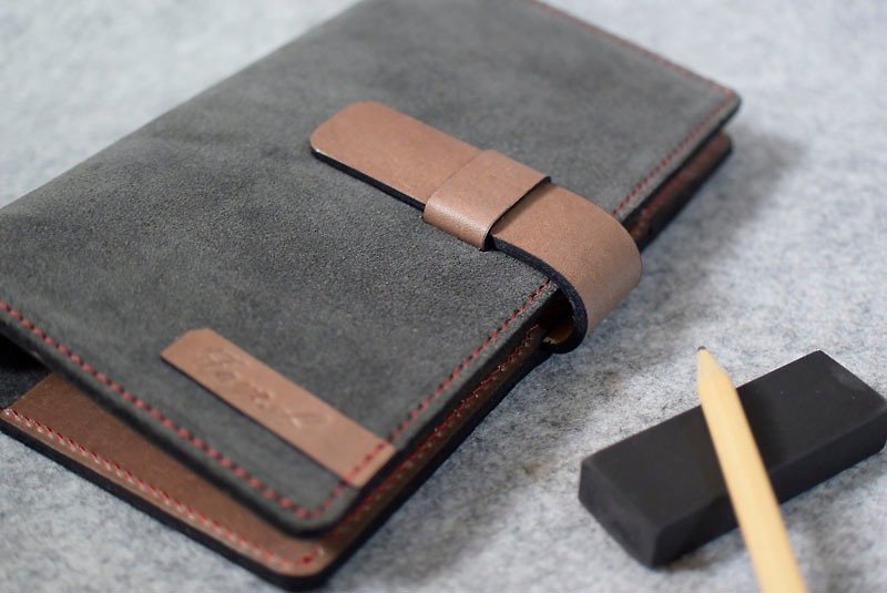 A6 pin-type loose-leaf notebook//2023 handbook/notebook - Notebooks & Journals - Genuine Leather 