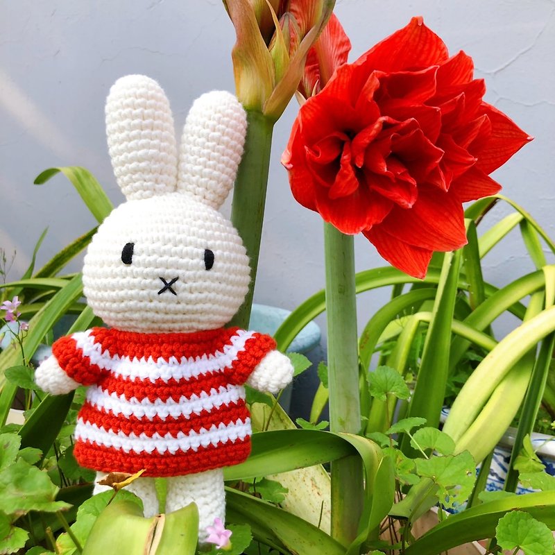 Just Dutch | Miffy handmade and her red striped dress