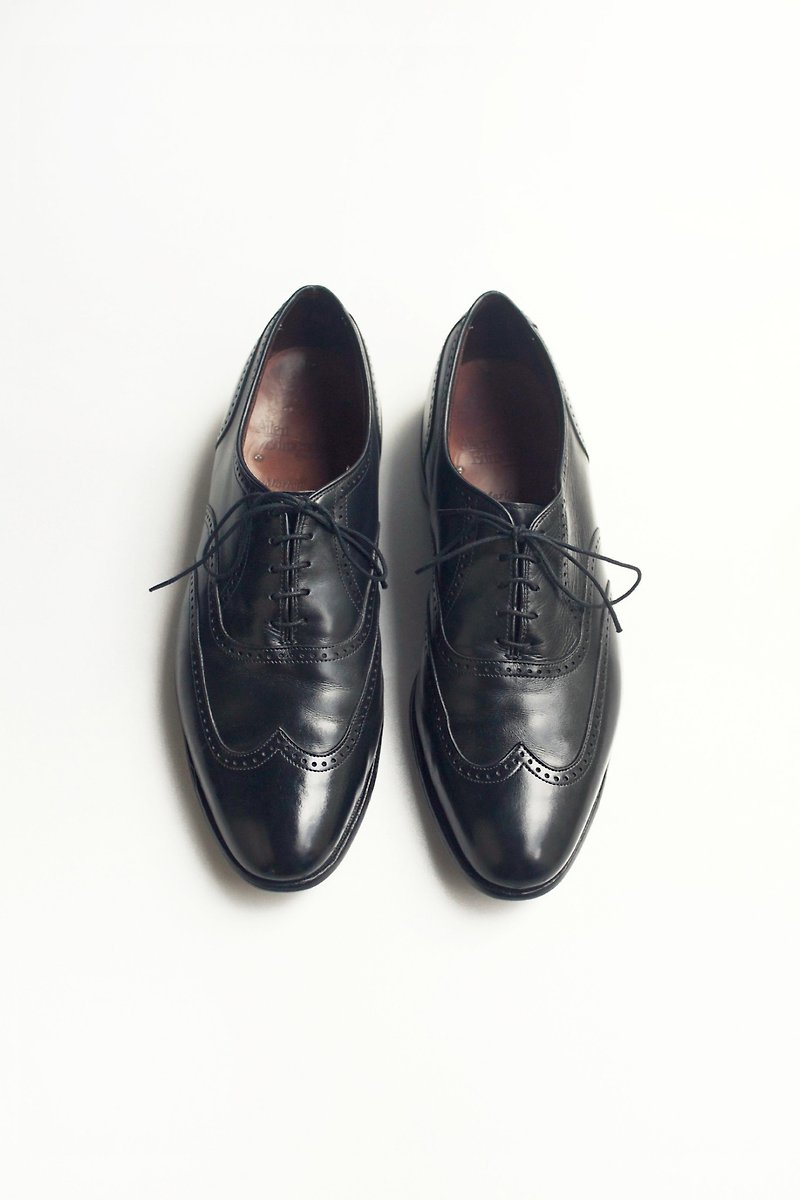 90s American giant carved Oxford shoes | Allen Edmonds US 11.5D EUR 4546 - รองเท้าลำลองผู้ชาย - หนังแท้ สีดำ