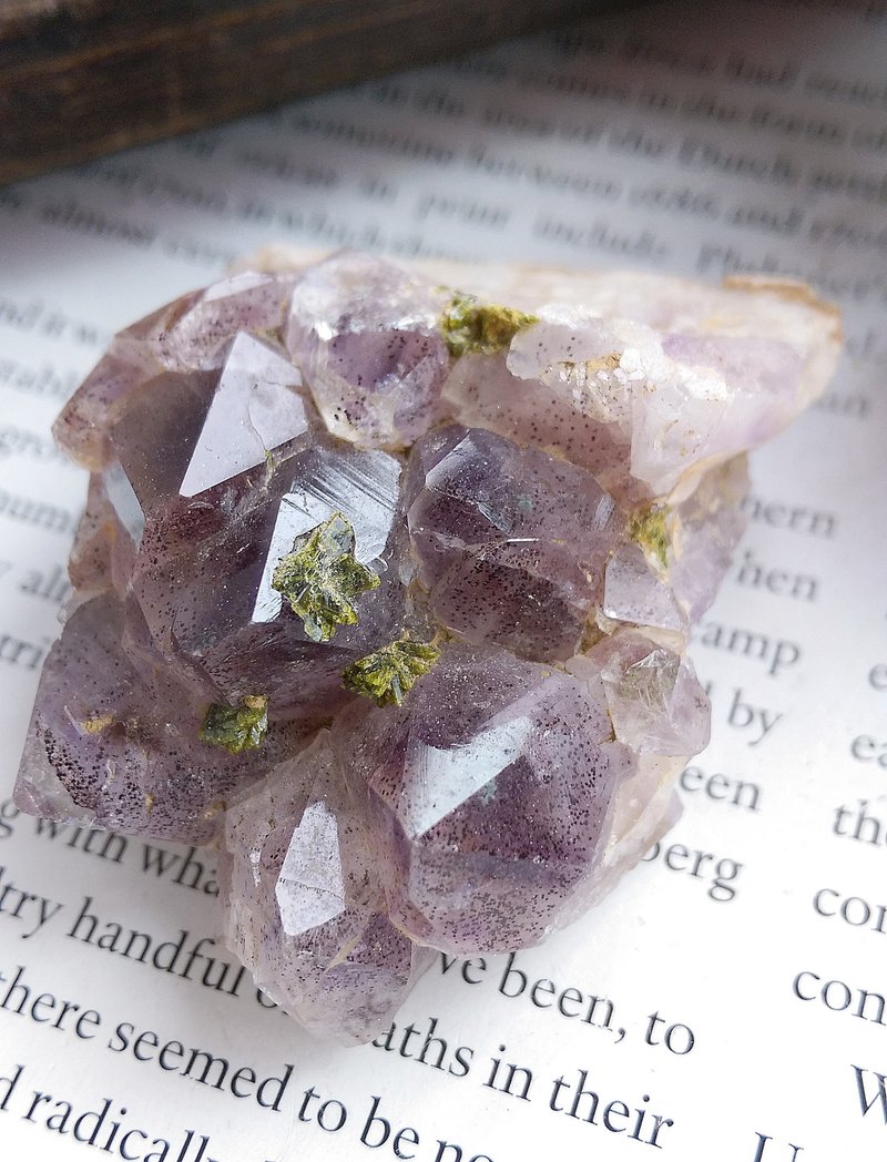 Quartz with lnclusions 綠簾石共生礦 花園水晶 天然礦石 原礦 - 擺飾/家飾品 - 其他材質 