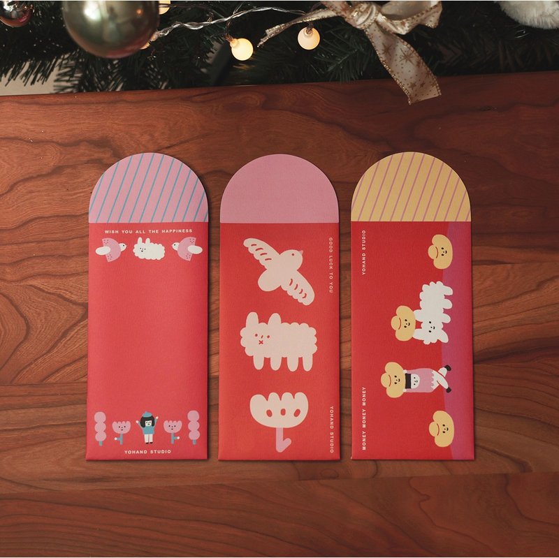 Happy Red Envelopes - Set of 6 - ถุงอั่งเปา/ตุ้ยเลี้ยง - กระดาษ สีแดง