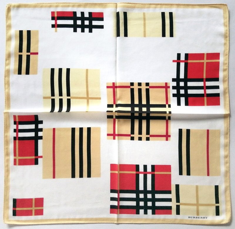 バーバリー ヴィンテージハンカチ クラシックチェック 23 x 22.5インチ - ハンカチ - コットン・麻 イエロー