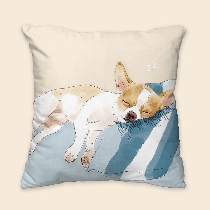 眠っているチワワ犬の動物の枕/枕/クッション