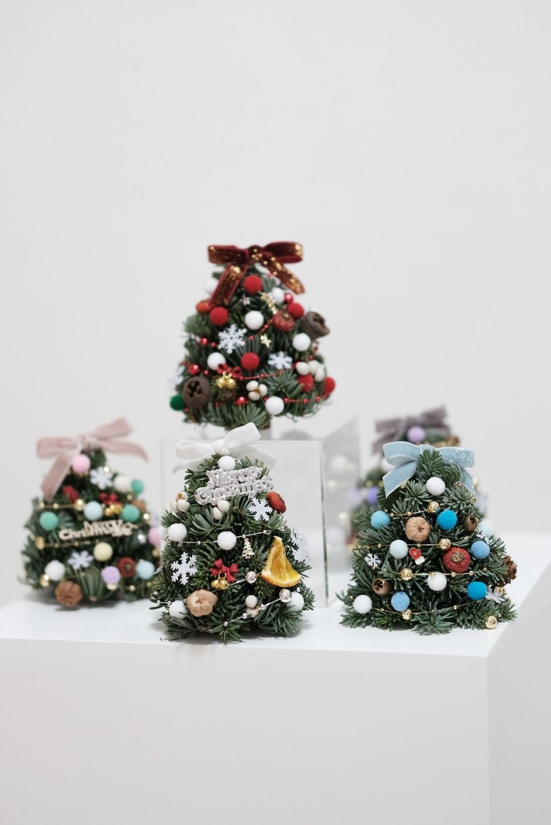 *2024 Christmas offer*10cm Nobel pine Mini Christmas tree imported from Denmark, noble pine natural fragrance - ของวางตกแต่ง - พืช/ดอกไม้ หลากหลายสี